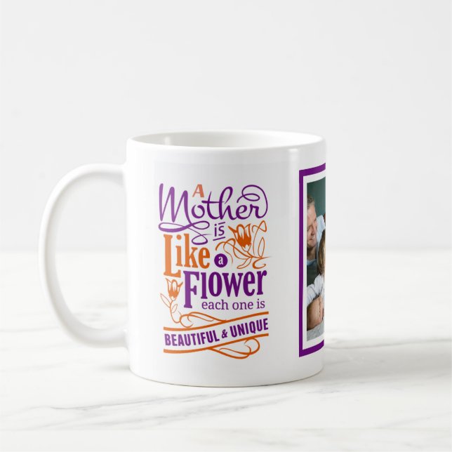 Mug Maman Citer Photo Cadeau Fête des mères Anniversai (Gauche)
