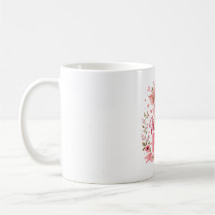 Mug Maman Cochon Floral Rose Maternité Animaux de Ferm