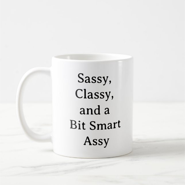 Mug maman cool - Sassy & Classy Funny Café cadeau (Gauche)