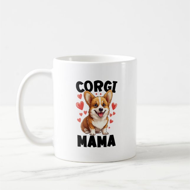 Mug Maman Corgi - Maman Corgi Mignonne (Gauche)