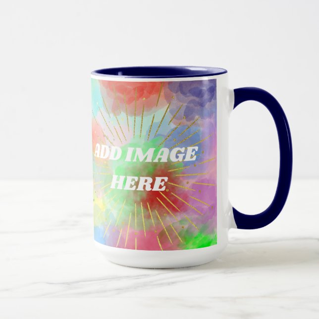 Mug Maman Customisée colorée Aquarelle d'été nuages (Droite)