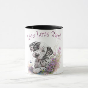 Mug Maman Dalmatien Fleurie