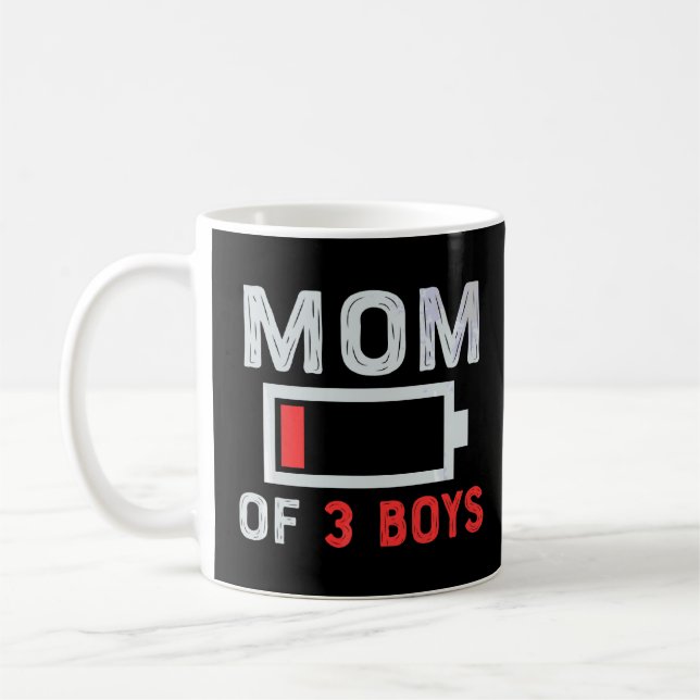 Mug Maman De 3 Garçons De Fille Ou Fils Fête De La Mèr (Gauche)
