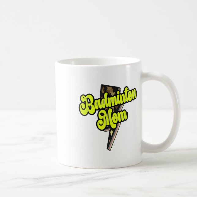 Mug Maman de badminton Léopard Éclair Tonnerre Sport V (Droite)