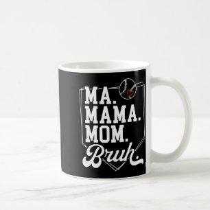 Mug Maman de baseball drôle Bruh avec le nom de l'équi
