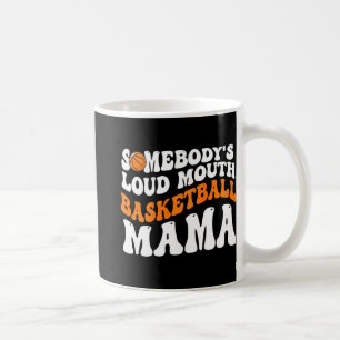 Mug Maman de basket à la bouche forte Rétro ondulé Gro