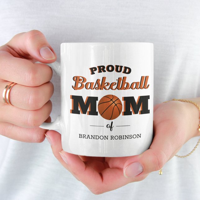 Mug Maman de basketteur fière personnalisée (Créateur téléchargé)