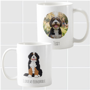 Mug Maman de Bernedoodle personnalisée avec photo et n