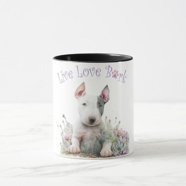 Mug Maman de Bull Terrier Fleurie (Centre)