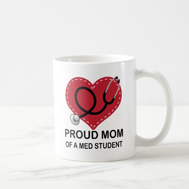 Mug Maman de cadeau de coeur d'étudiant en médecine (Droite)