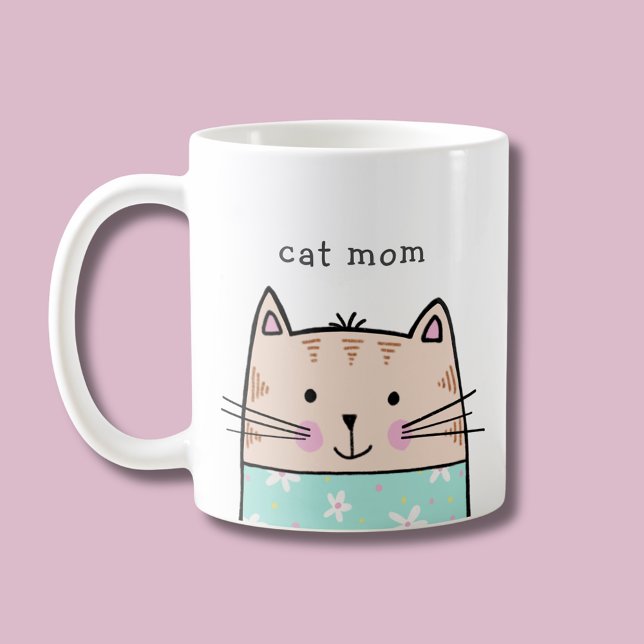 Mug Maman de chat (Cat mom pet lover animal lover coffee mug)