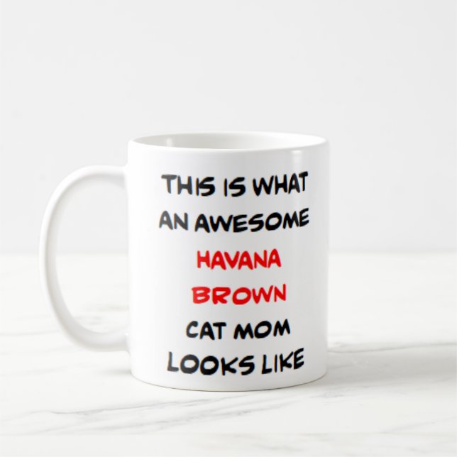 Mug maman de chat brun havane, génial (Gauche)