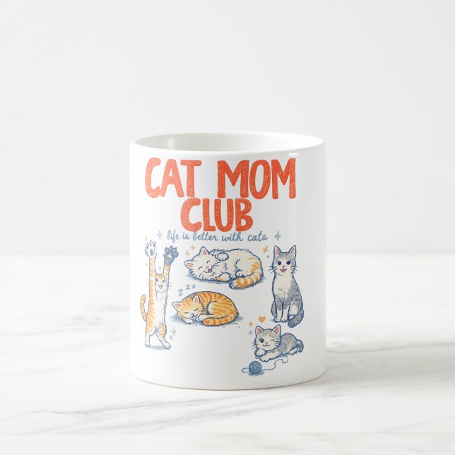 Mug Maman de chat, Café Maman de chat, Amateur de chat (Centre)