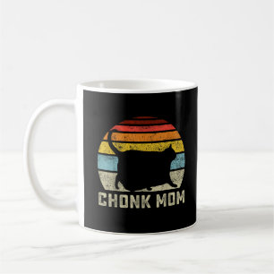 Mug Maman de chat Chonk Échelle Mème Drôle Style Rétro