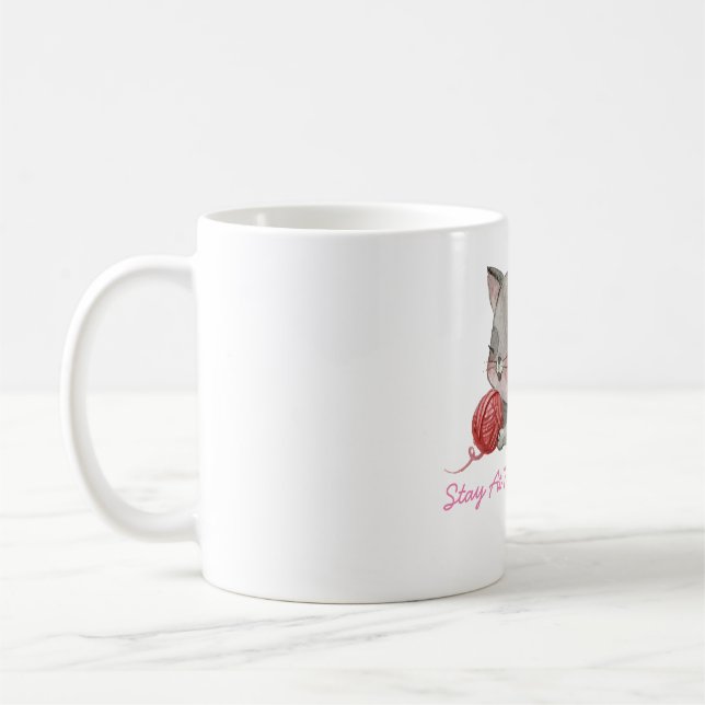 Mug maman de chat de séjour à la maison (Gauche)