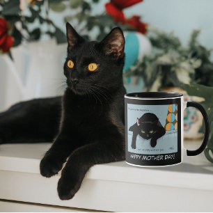 Mug Maman de chat la plus géniale drôle noire Mère Fêt