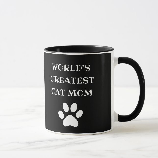 Mug Maman de chat la plus géniale du monde Texte perso (Droite)