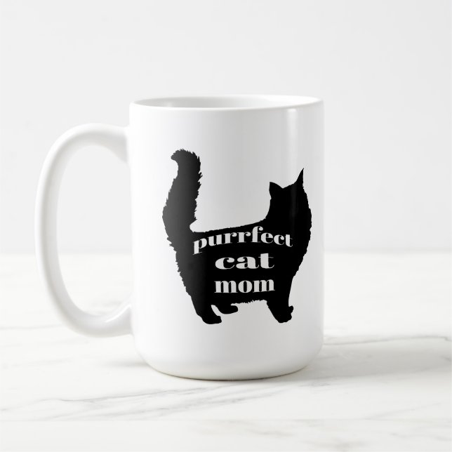 Mug Maman de chat moderne simple mignonne (Gauche)