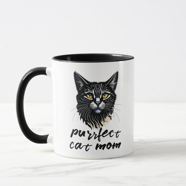Mug Maman de chat personnalisée (Gauche)