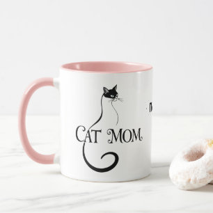 Mug Maman de chat, Typographie élégante et minimaliste