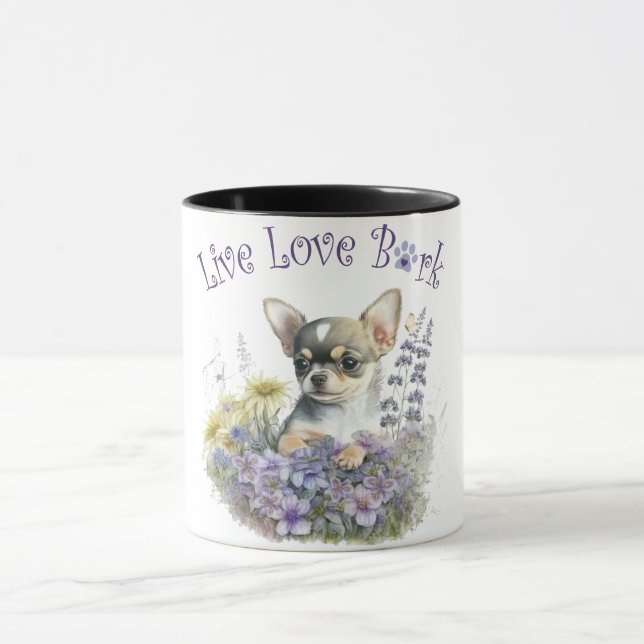 Mug Maman de Chien Chihuahua Floral (Centre)