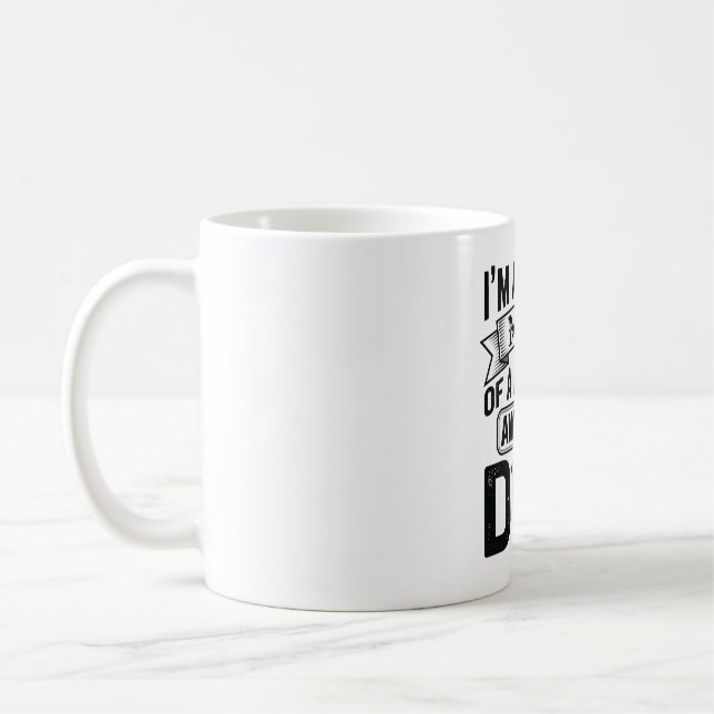 Mug Maman de chien fière dessin vectoriel de gravure v (Gauche)