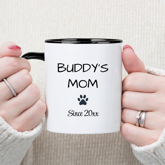 Mug Maman de chien personnalisé avec Paw (Créateur téléchargé)