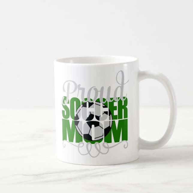 Mug Maman de foot fière en vert (Droite)