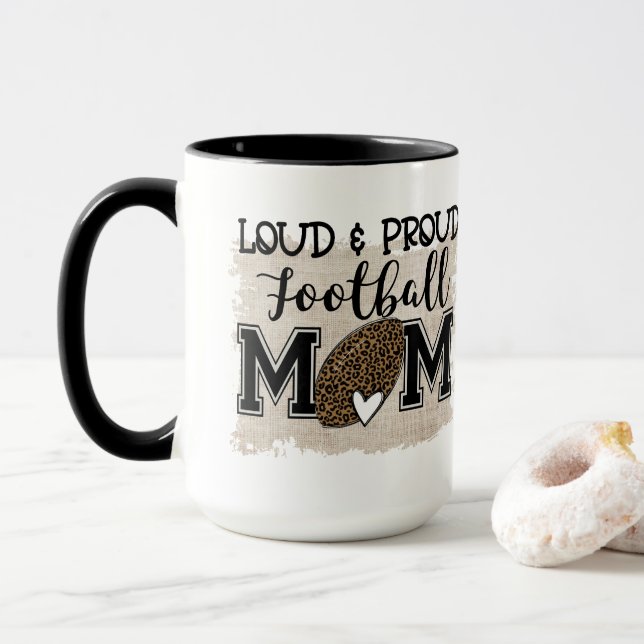 Mug Maman de football forte et fière (Avec donut)
