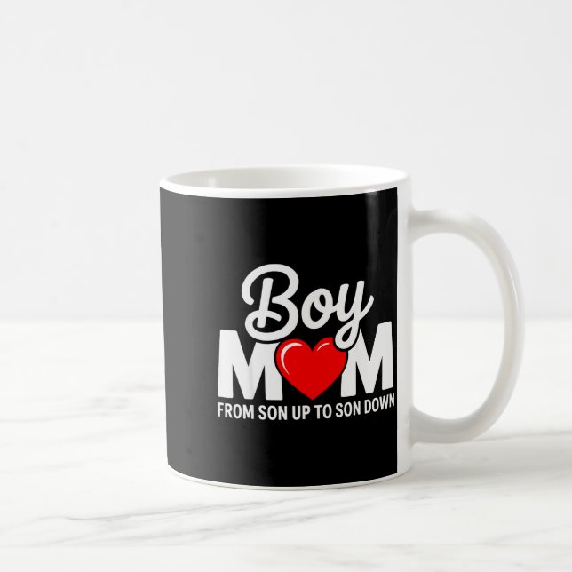 Mug Maman de garçons du lever au coucher du soleil fêt (Droite)