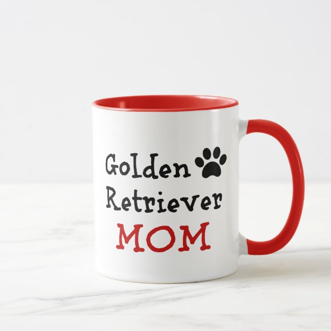 Mug Maman de golden retriever de Pawprint (Droite)