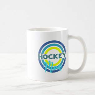 Mug Maman de hockey avec des cercles de hockey moderne