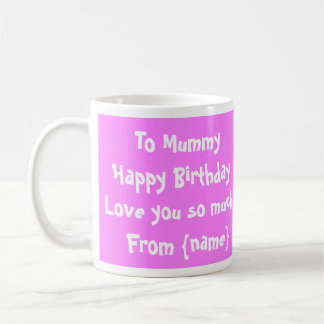 Mug Maman de joyeux anniversaire/tasse photo de maman