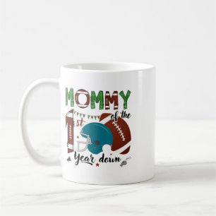Mug Maman de la 1re année en bas Footll 1 an de naissa