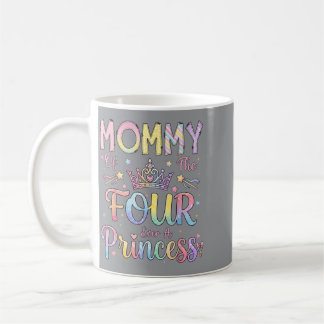 Mug Maman de la princesse des quatre ans 4e anniversai