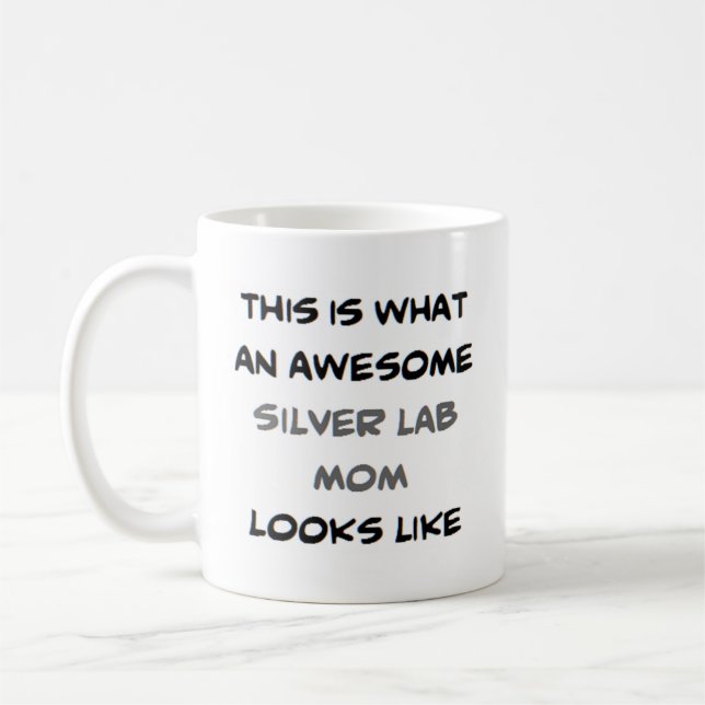 Mug maman de laboratoire d'argent, génial (Gauche)