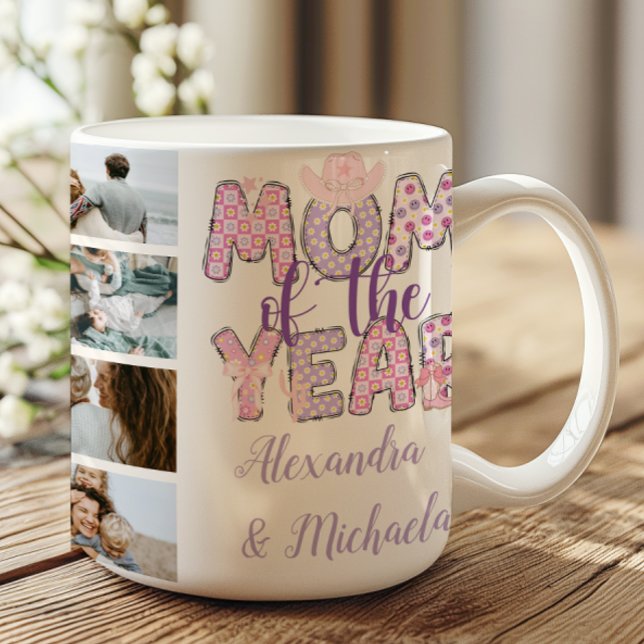 Mug Maman de l'Année Pastel Floral 12 Photos  (Créateur téléchargé)