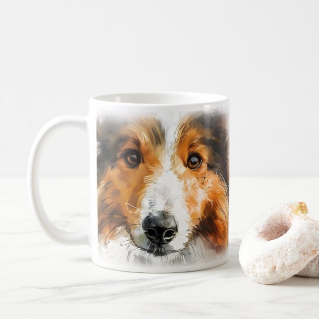 Mug Maman de Sheltie (Avec donut)