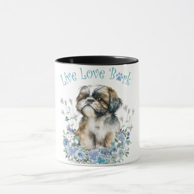 Mug Maman de Shih Tzu Floral (Centre)