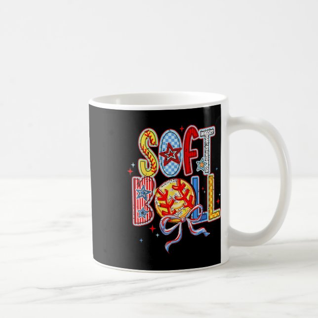 Mug Maman de softball drôle Maman de baseball Fête des (Droite)
