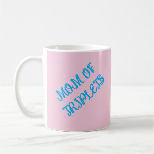 Mug Maman De Triplets Garçon, Bleu, Cadeau Motivationn