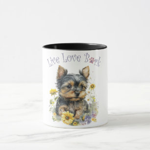 Mug Maman de Yorkie Floral