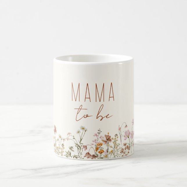 Mug Maman doit être Baby shower Fleur sauvage (Centre)