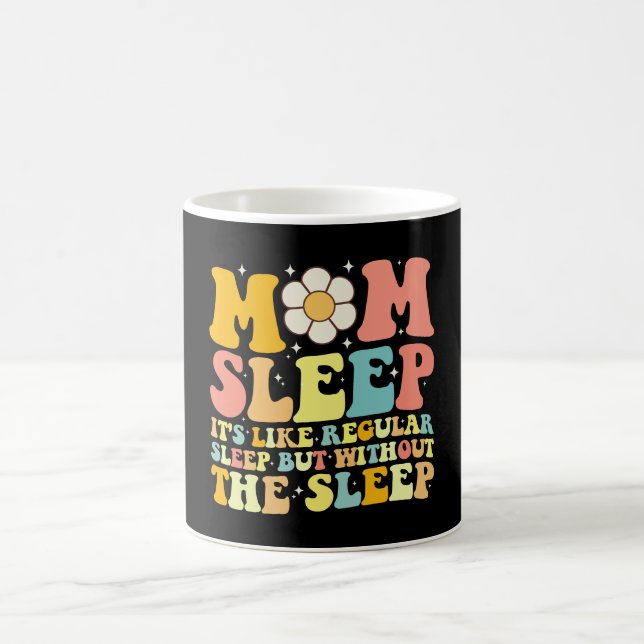 Mug Maman dort drôle Fête des mères Groovy Rétro (Centre)