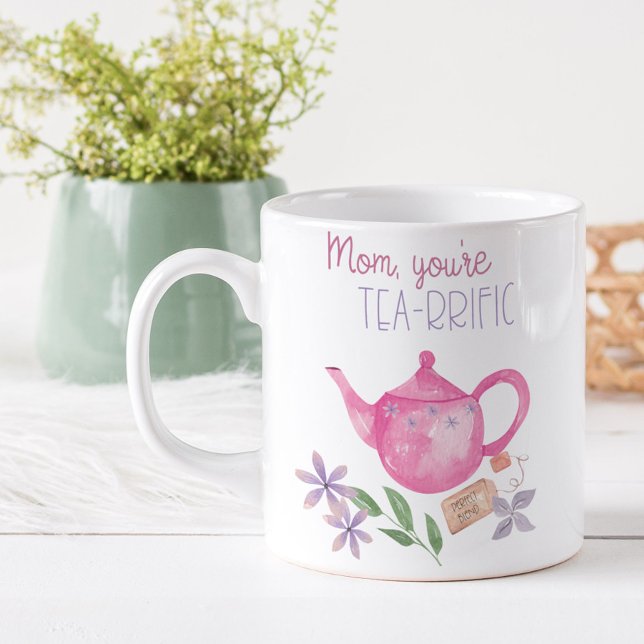 Mug Maman drôle Vous êtes riche en thé avec théière ro (Créateur téléchargé)