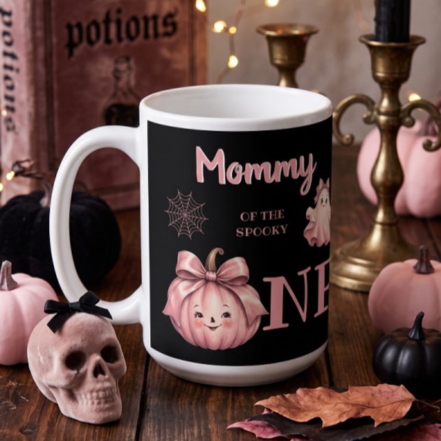 Mug Maman du Fantôme Rose Rétro de l'Effrayant (Créateur téléchargé)