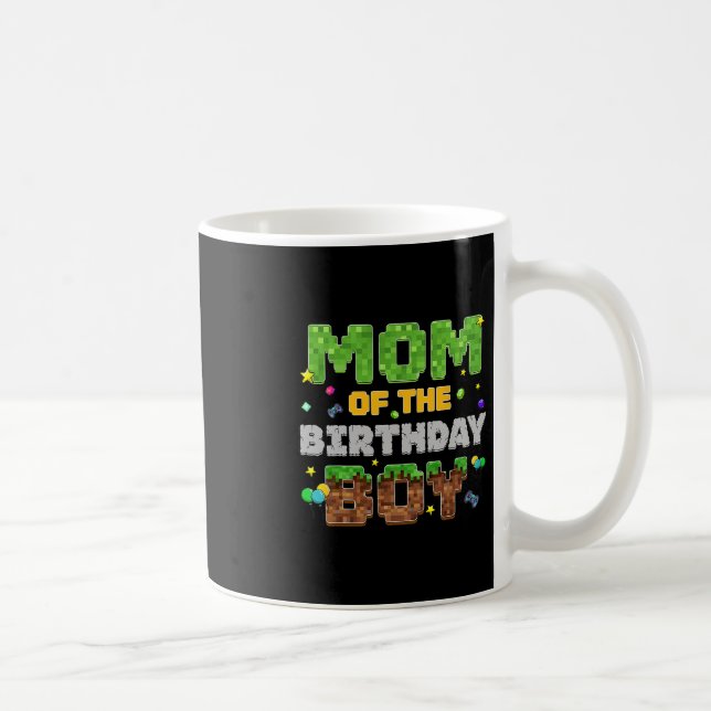 Mug Maman du garçon d'anniversaire Pixel Gamer Party M (Droite)