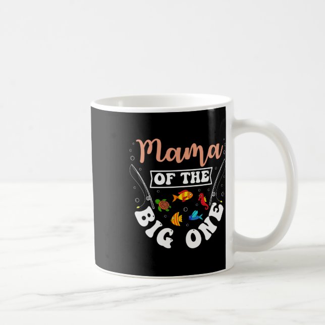 Mug Maman du gros poisson Anniversaire Fête Bday (Droite)