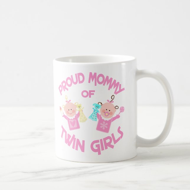 Mug Maman du jour de mère des filles jumelles (Droite)