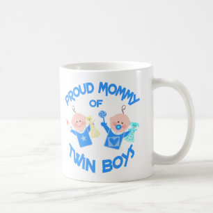 Mug Maman du jour de mère des garçons jumeaux